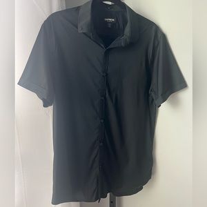Men’s Express black button down short sleeve shirt